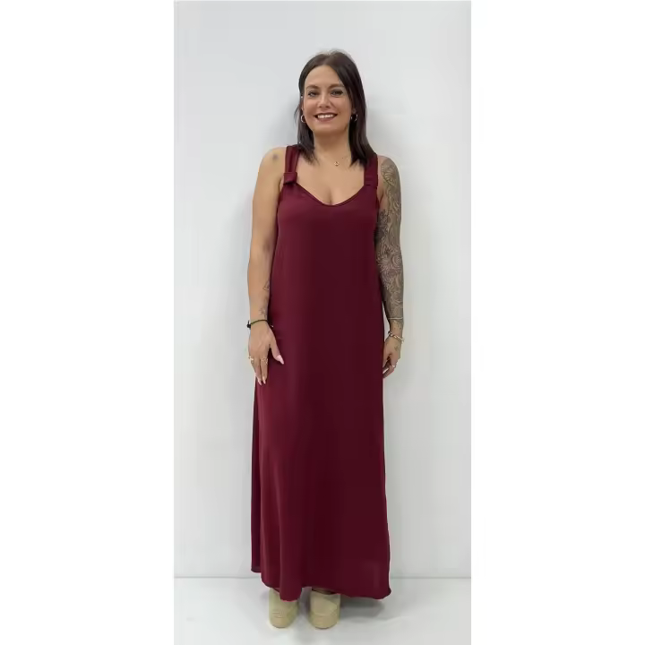 Vestido Jula Burdeos - 1