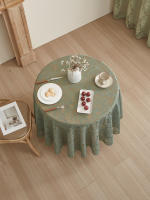 Mantel Redondo De Encaje Verde Para Bodas Y Fiestas Al Aire Libre Fácil De Transportar Y Decorar Material De Poliéster Mantel De Mesa Para Uso Doméstico Y Eventos - details 6