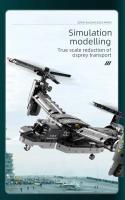Bloques De Construcción MOC City WW2 Avión Electrónico Osprey Militar Para Niños Juguetes Educativos Regalo De Cumpleaños - details 2