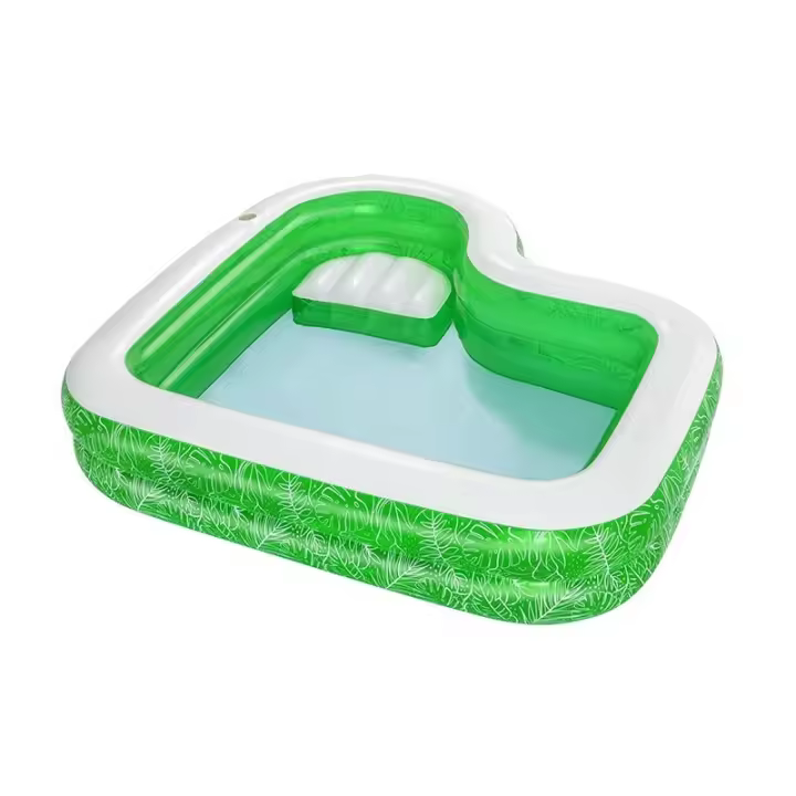 Bestway Piscina Hinchable 2 Camaras Tropical 231x231x51 cm +6 Años Jardin 54336 - 1