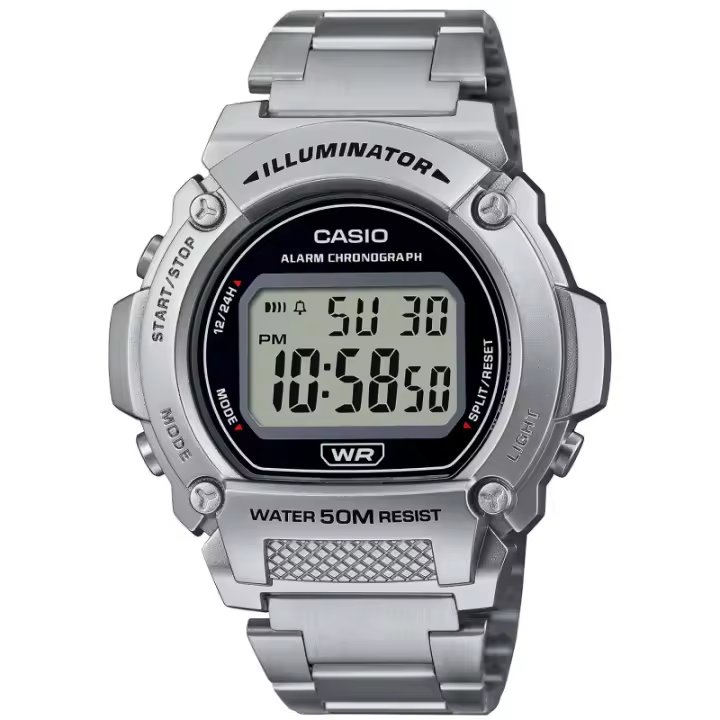Casio Youth W-219hd-1avdf Reloj De Pulsera Digital Para Hombre Color Plateado - 1