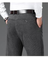 Pantalones Casuales De Corduroy Para Hombre Invierno Grueso Y Cálido Estilo Clásico Recto Trousers Térmicos De Fleece Moda Negocios - details 10
