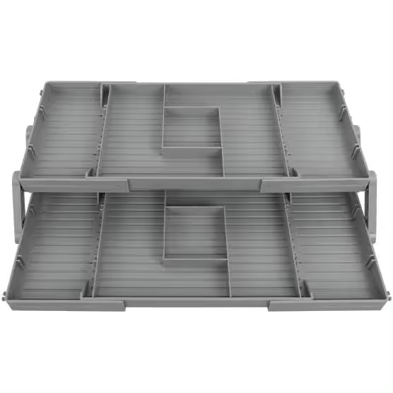 Organizador de cajones expandible de 3 nivel: Organizador de escritorio de varios niveles Con Cajones: perfecto para Cocina, maquillaje, Joyas, escritorio y más - 1