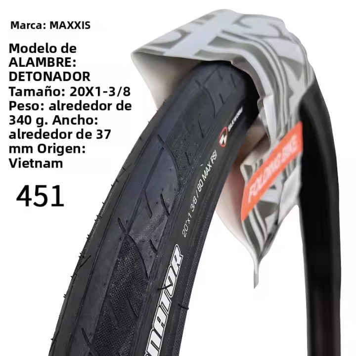 Pneumático De Bicicleta MAXXIS DETONATOR GRIFTER TORCH WIRE Para BMX 20 Pulgadas Tamaño 451 406 Tipo De Uso BMX - 1