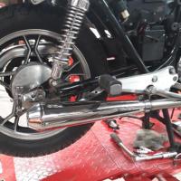 Escape De Moto Retro Vintage Clásico Electroplata Para Cafe Racer Bobber Chopper Custom Material De Acero Inoxidable Universal - details 20