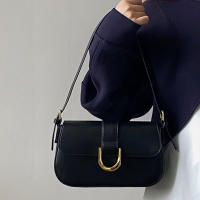 Bolso De Hombro Retro De Cuero Patentado Para Mujer Con Correa Ajustable Y Cierre De Flap Bolso Satchel De Color Sólido Bolsa De Axila Cruzada - details 12
