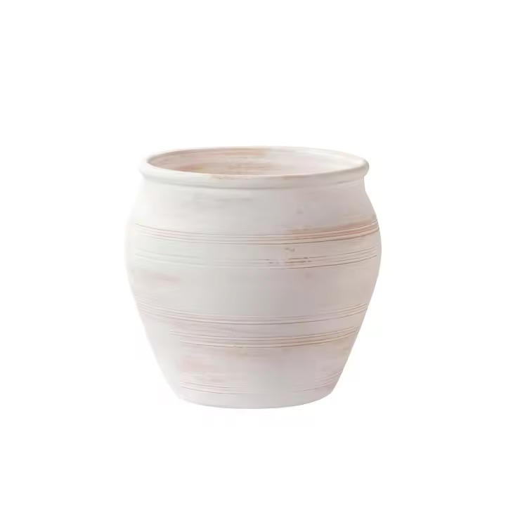 Adda Home Macetero Ceramica Blanca 32x32x28 Cm - Complemento Perfecto - 1