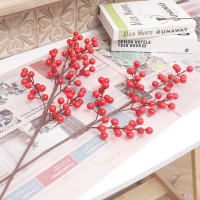 Corona De Bayas Rojas Artificiales Para Navidad Decoración De Árbol Accesorios Para Fiesta De Navidad Adornos Para Mesa De Scrapbooking DIY - details 10