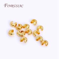 Cubiertas De Bola Abierta 18K Oro Pintado 3mm/4mm Para Finos De Joyería DIY Suministros Al Por Mayor Cubiertas Redondas Para El Final De Los Crimpas - details 13
