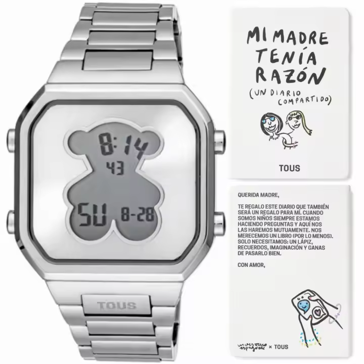 Reloj Tous Mujer D-Bear Digital Acero Plateado 3000134500 - 1