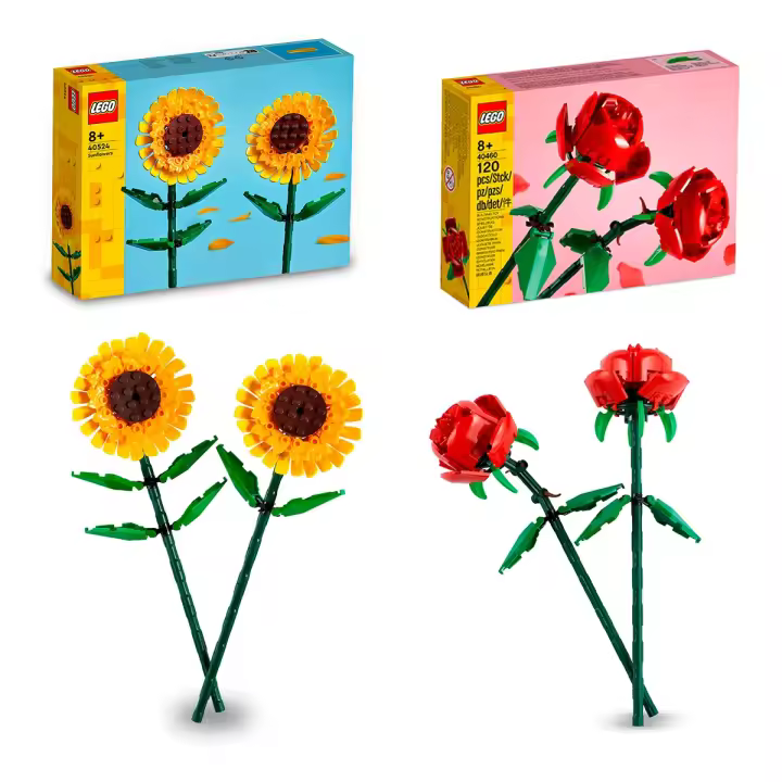 Pack de LEGO 40524 Botanical Collection  Girasoles + Rosas 40460 - 1