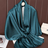 Pañuelo De Seda Lujoso Para Mujer En Color Sólido Moda Comodidad Y Versatilidad Shawl Muffler Neckerchief Bandanna Para Exterior - details 58