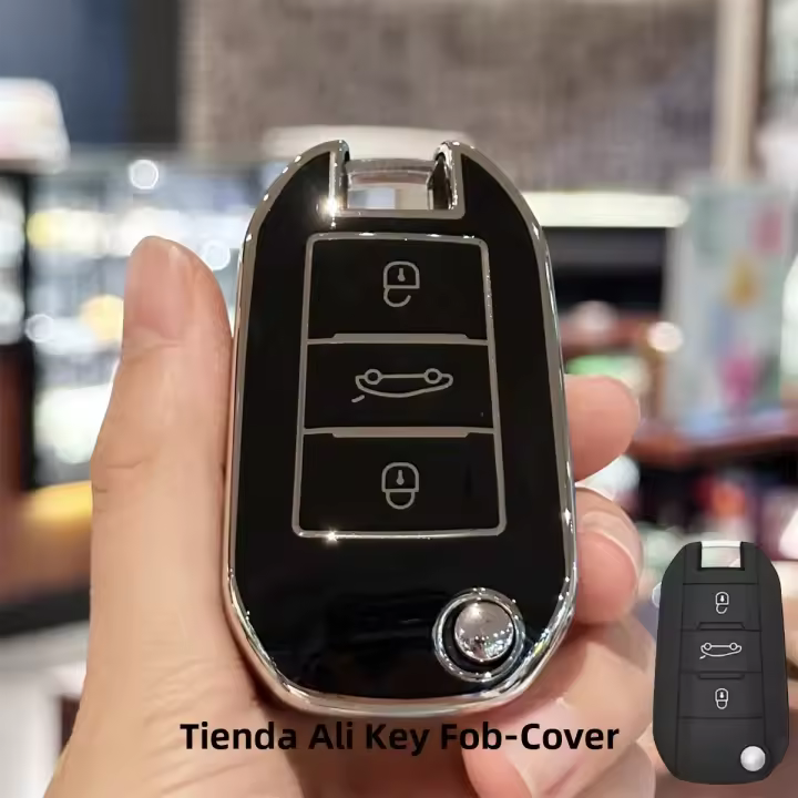 Funda Para Llave De Coche Peugeot 5008 208 308 Apta Para Citroen C3 C4 Cactus Opel Crossland X Zafira Corsa Material TPU - 1