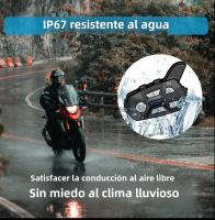 WAYXIN R9 Intercomunicador De Motocicleta Para Casco Bluetooth 5.0 6 Conducentes Resistente Al Agua FM Radio Comunicación Interfaz - details 5