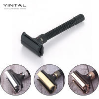Afeitadora De Seguridad Doble Hoja Ajustable YINTAL Con Manija Larga Color Bronce Para Hombres Uso Facial Y Corporal - details 0