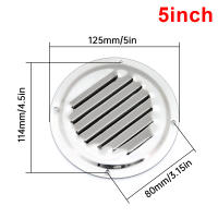 Cubierta De Grille Para Barco Caravana 2PCS Ventilación Redonda De Acero Inoxidable 316 Tapa De Ventilación 4 Pulgadas 5 Pulgadas - details 1