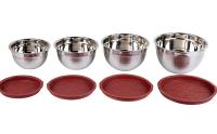Boles de Acero Inoxidable con Tapa hermética Libre de BPA. Set de 4 Boles 18x98mm / 20x 10.6mm / 22x12mm / 24x13.1mm. Gourmet Tools de XSQUO Useful Tech - details 1