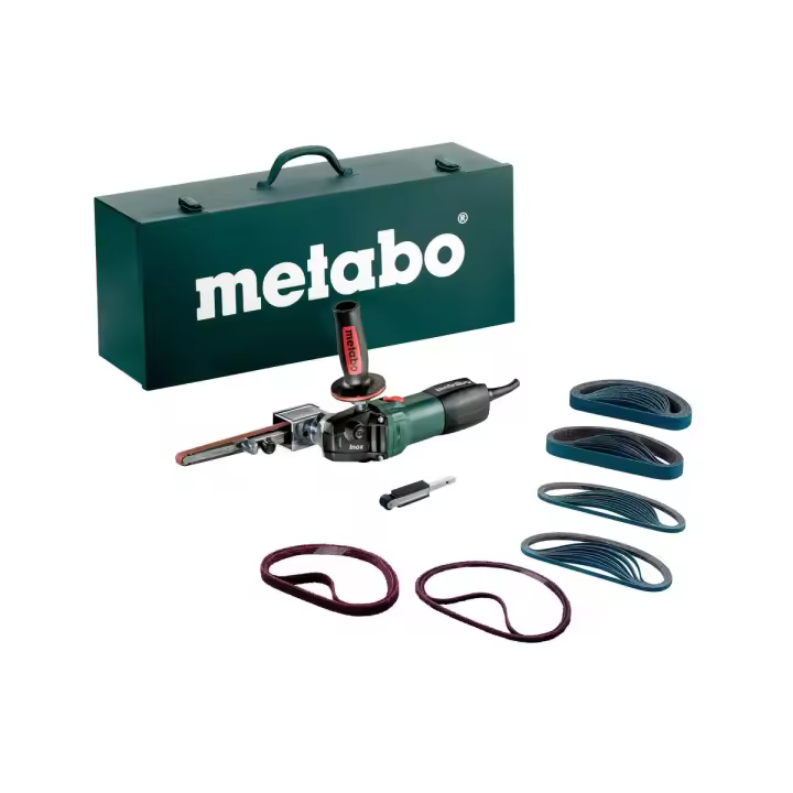 Metabo BFE 9-20 Set Lijadora de banda en punta/Caja de transporte de chapa de acero - 1
