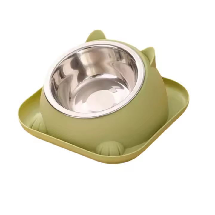 Tazón Antidesplazable Para Gatos Con Agua Adicional Para Prevenir Hormigas Forma Divertida Material Plástico Tipo Cats - 1
