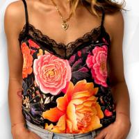 Camiseta Lencera Chloe Aire Retro - Encaje y Estampado Total Print - details 4