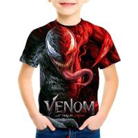 Camiseta De Verano Para Niños Con Diseño 3D De Veneno Manga Corta Impresión De Dibujos Animados Ropa Infantil Deporte Unisex Polyester - details 1