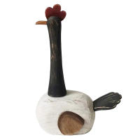 CAPRILO REGALOS & DECORACIÓN Figura Decorativa de Madera "Gallina Multicolor". Adornos y Esculturas. Animales. Regalos Originales. Decoración Hogar. 14 x 8 x 22 cm. - details 0