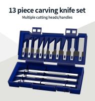 Set De 13 Knives De Acero Al Carbono Para Grabado Herramientas De Escalpelo Para Modelado De Poliéster Herramientas De Reparación Y Artesanía - details 0