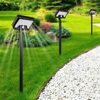 Lámpara De Pared Solar Con 92 LEDs Luz Rotativa De 360° Impermeable Para Jardín Y Camping Con Sensor De Movimiento Y 4 Modos De Iluminación - details 6