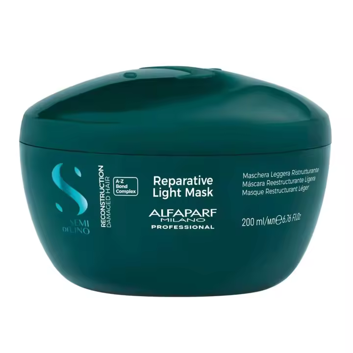 Alfaparf Reparative Light Mask 200 Ml. | Tratamiento intensivo acondicionador recomendado para cabellos finos dañados. - 1