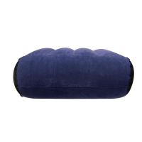 Almohada Inflable De Silicona Con Recubrimiento De PVC Azul Y Negro Triángulo Cilindro Colchón Suave Para Soporte De Cabeza Y Espalda - details 4