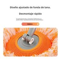 Mopa Redonda Rotativa De Girasol Para El Hogar Con Polo De Extensión Para Limpieza De Pared Y Techo Material De Microfibra - details 10