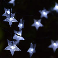 Cadenas De Luces LED Solares Para Jardín Exterior Guirnalda De Navidad Con Estrellas Y Luces Twinkle En Colores Multicolor Y Cálido Para Decoración De Bodas Y Fiesta - details 6