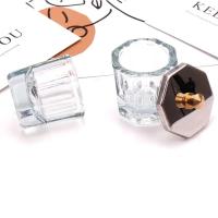 Nuevo Herramienta De Arte De Uñas De Cristal Con Polvo Y Líquido De Acrílico Tazón Dappen Con Tapa Soporte Para Vaso De Uñas Equipamiento De Manicura - details 2
