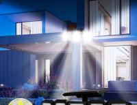 Luz Solar Exterior 300 LED Con Sensor De Movimiento Luz De Jardín Impermeable Ajustable Lámpara De Pared Para Patio - details 5
