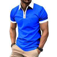 Camisa Polo De Verano Para Hombre Con Cierre Y Manga Corta Transpirable Y Ligera Estilo Casual Streetwear Top Para Jogger - details 9