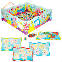 Juego de pesca magnética Montessori Lisciani con animales de madera, 32 piezas - details 0