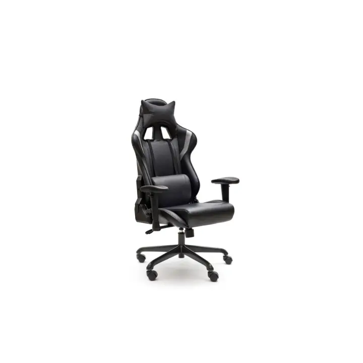 Tecno Oficinas - Silla Gaming MAGNUM - Euromof | Regulación de altura| Brazos regulables | Integra dos cojines lumbar y cervical | Reposacabezas| Respaldo tapizado en piel sintética, suave y alta transpiración - 1
