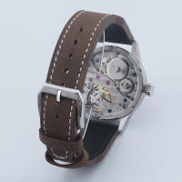 Reloj De Hombre Corgeut Lujo Cristal Zafiro 42mm Movimiento Manivela 316L Acero Inoxidable Resistente Al Agua 30m Cuero Malla - details 6