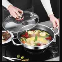 Olla De Acero Inoxidable 304 Con Sello Honecomb Antiadherente Universal Para Estufa De Gas Y Cocreador Sin Tapa - details 1