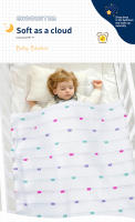 Manta de punto para Bebe recién nasido, edredón de Cama para niños, 100x80cm, cuna para Niños, cochecito a Cuadros, supersuave, Moda de puntos de Colores - details 0