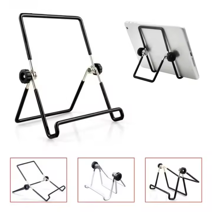 Soporte De Metal Plegable Para Tableta Y Teléfono Compatible Con IPad iPhone Samsung Huawei Soporte De Escritorio Universal Para Uso En Casa Y Trabajo - 1