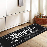 Alfombra De Piso De Veludo Cristal Clásica Absorbedora De Agua Antideslizante Para Cocinas Y Lavanderías Tamaño Rectangular - details 9