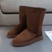 Botas De Nieve Versátiles Y Cálidas Para Mujer Color Sólido Mediano Non-slip Suela De Goma Cómodas Y Duraderas Para Invierno - details 2
