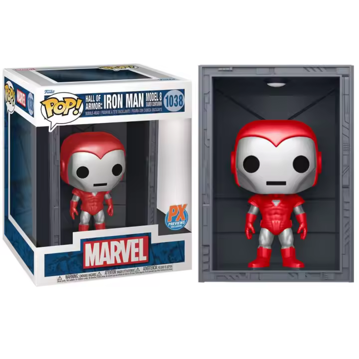 FUNKO POP! DELUXE: MARVEL - SALÓN DE ARMADURAS DE IRON MAN: CENTURIÓN DE PLATA MODELO 8, 64806, Nº1038, TIENDA CON LICENCIA OFICIAL - 1
