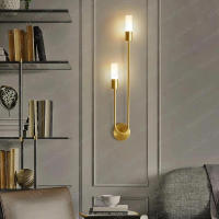 Lámpara De Pared LED Moderna En Forma De Vela Dorada Para Decoración Interior Vanidad Sala De Estar Cocina Pasillo Dormitorio Luz De Fosa - details 3