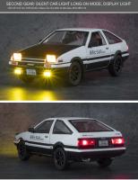 Coche De Deportes De Aleación Toyota AE86 1/24 Con Sonido Y Luz Modelo De Coche De Simulación Juguete De Carreras Super Rápidas Colección De Regalos Para Adolescentes Y Adultos - details 12