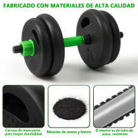 Juego De Mancuernas Ajustables Multifuncionales 3 En 1, Ajustables Con Asa Opcional, Barra Recta, Para Flexiones, 40 Kg, Pesas De Gimnasio En Casa Para Hombres - details 2