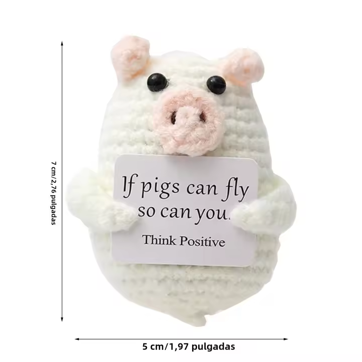 Adornos De Animales De Energía Positiva Tejidos a Mano Decoración Emocional Para El Hogar Regalo De Navidad Cumpleaños Personalizado Retro Y Nostálgico - 1