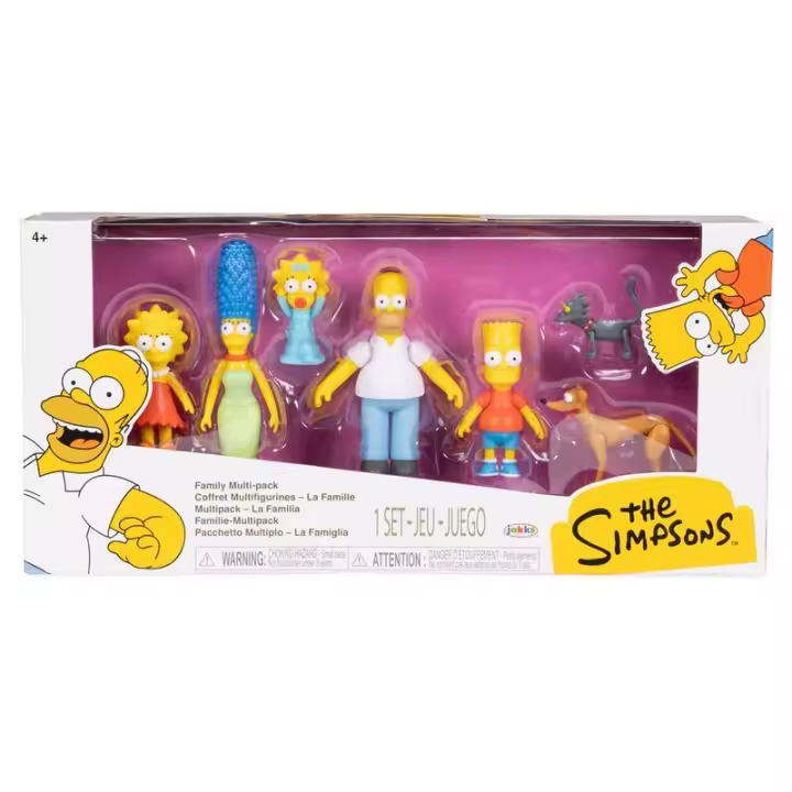 Blister 7 figuras Famila Los Simpsons 6cm. Blister de figuras coleccionables. Incluye personajes icónicos con detalles auténticos para los fans. - 1