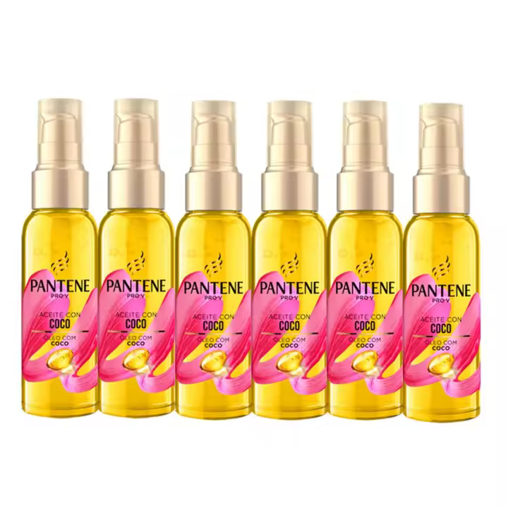 Pantene Pro-V Hidratación Profunda, Aceite Capilar Enriquecido Con Coco, 6x100ml - 1